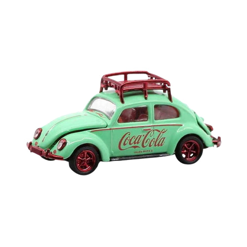 Volkswagen Beetle - Mint Green (Coca-Cola Series Chase Version with Red Roof Rack)