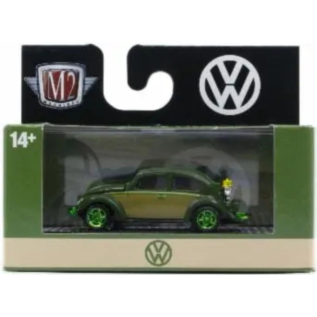 Volkswagen Beetle - Olive Green (Green Chrome Rims & Details)