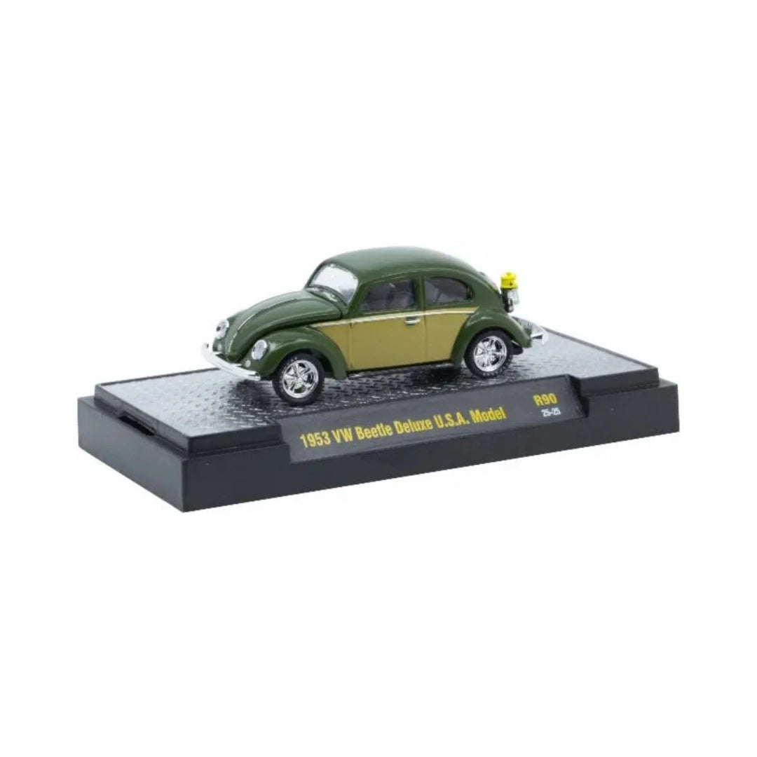 Volkswagen Beetle - Olive Green (Silver Chrome Rims & Details)