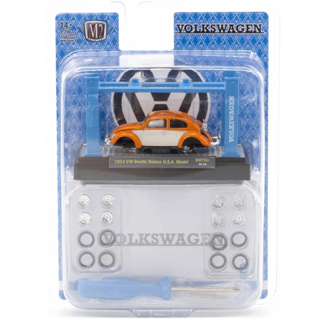Volkswagen Beetle - Orange/White (Silver Chrome Details, Black Interior)