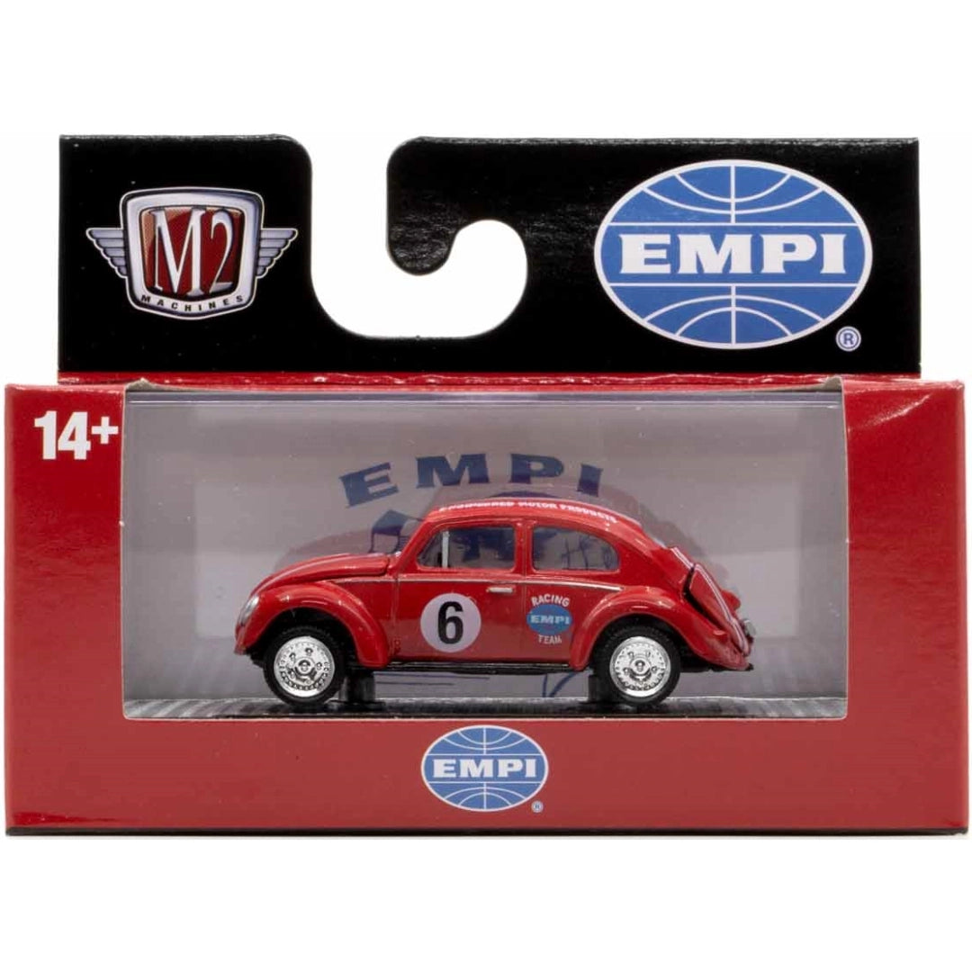 Volkswagen Beetle - Red (#6 Racing Livery, Silver Chrome Details, Black Interior)
