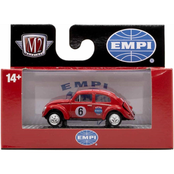 Volkswagen Beetle - Red (#6 Racing Livery, Silver Chrome Details, Black Interior)