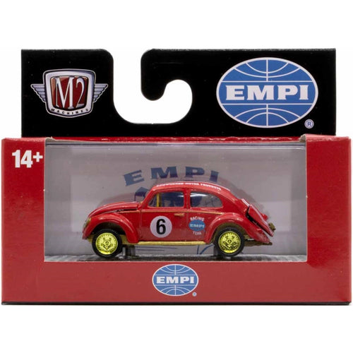 Volkswagen Beetle - Red (#6 Racing Livery, Yellow Chrome Details, Brass Interior)