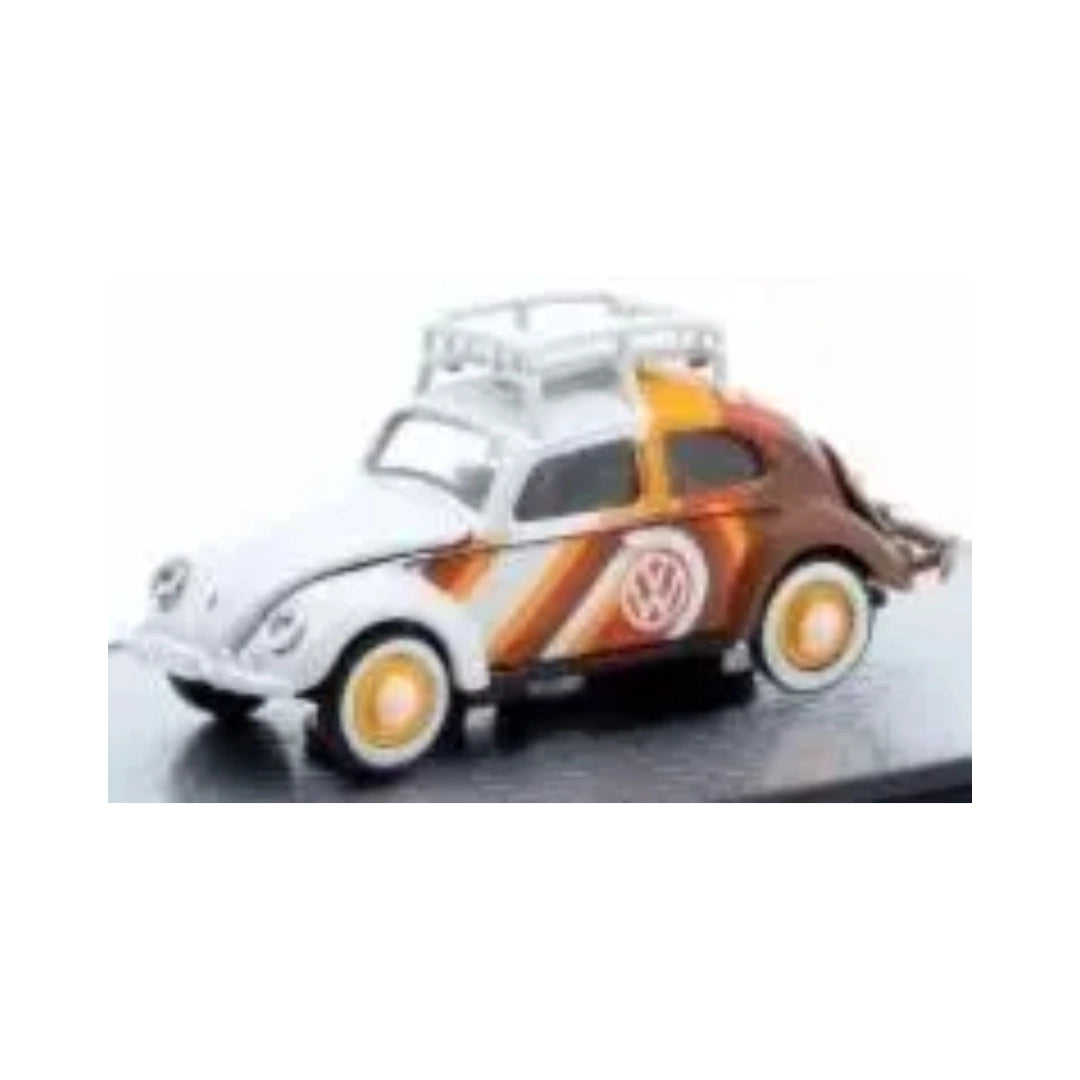 Volkswagen Beetle - White/Brown (Roof Rack Version)