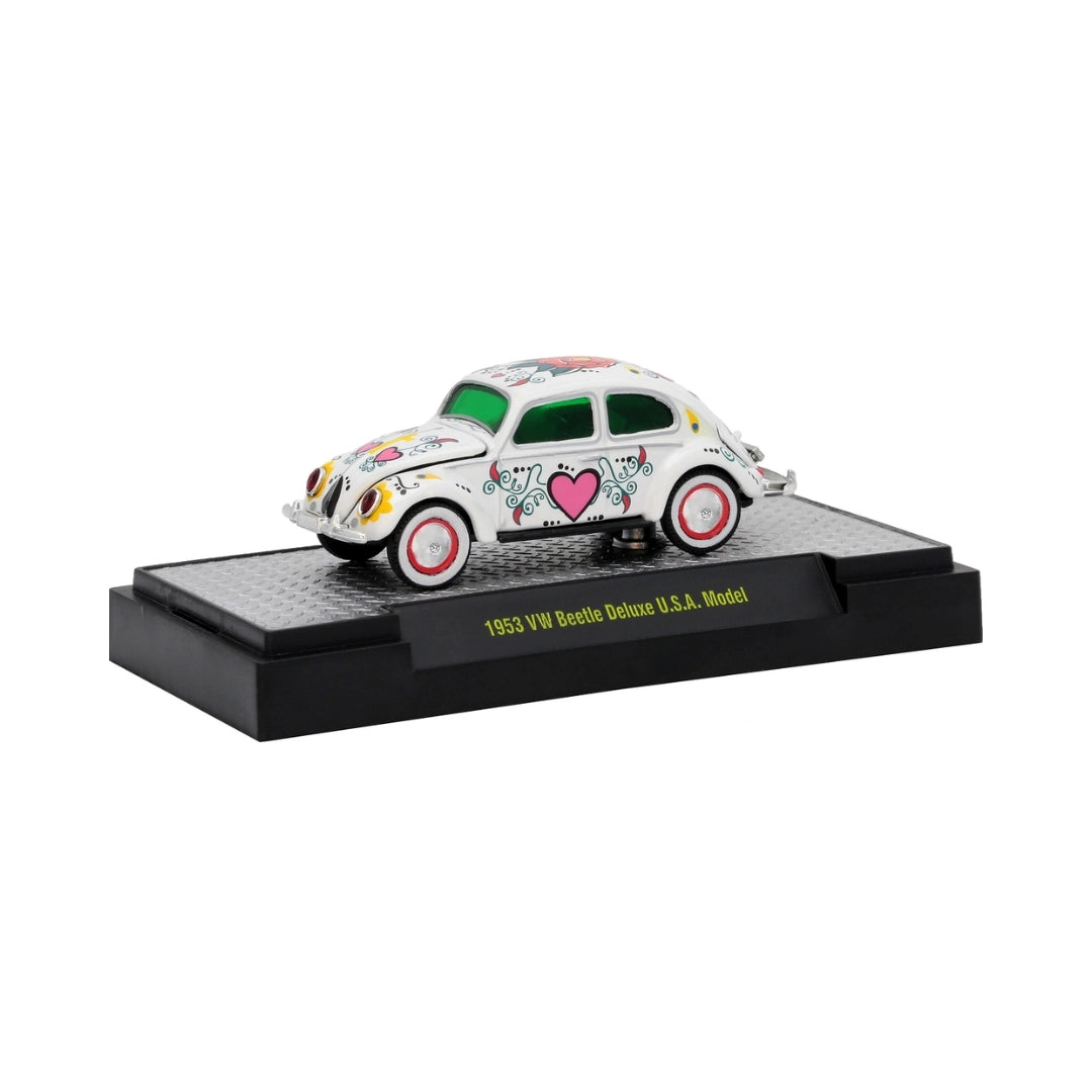 Volkswagen Beetle - White/Green (Heart Graphics / Diecast Convention Standard Version)