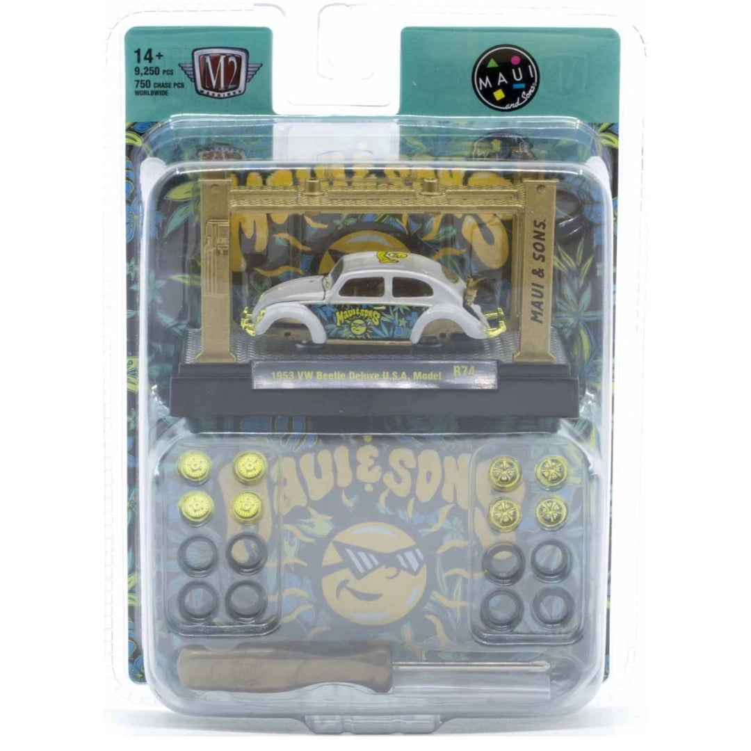 Volkswagen Beetle - White (Yellow Chrome Details, Gold Interior)