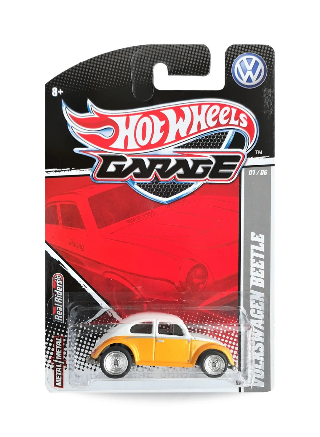 Hot Wheels Volkswagen Garage 2011 Volkswagen Beetle 1:64 – White & Metallic Yellow