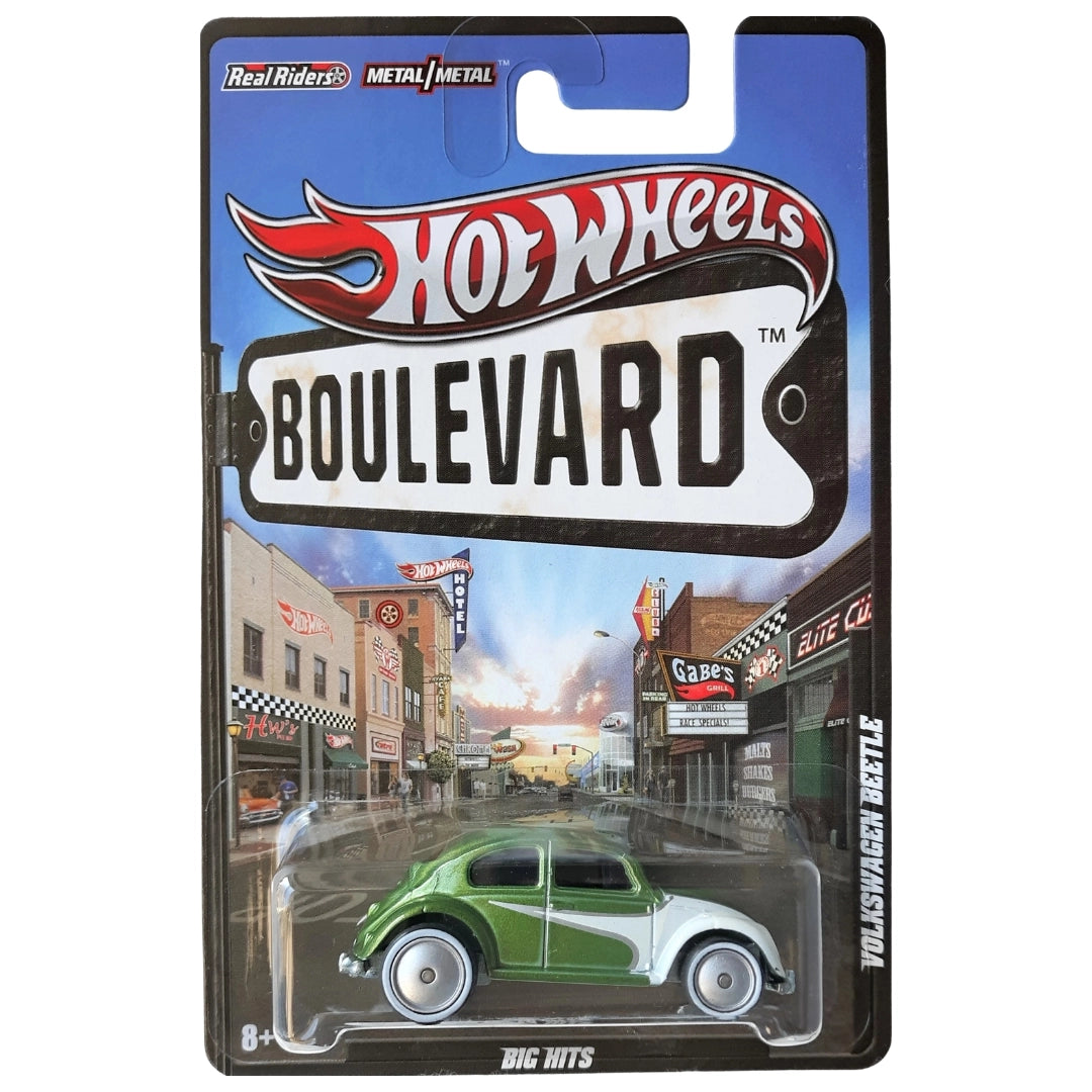 Hot Wheels 1:64 Volkswagen Beetle Green & White