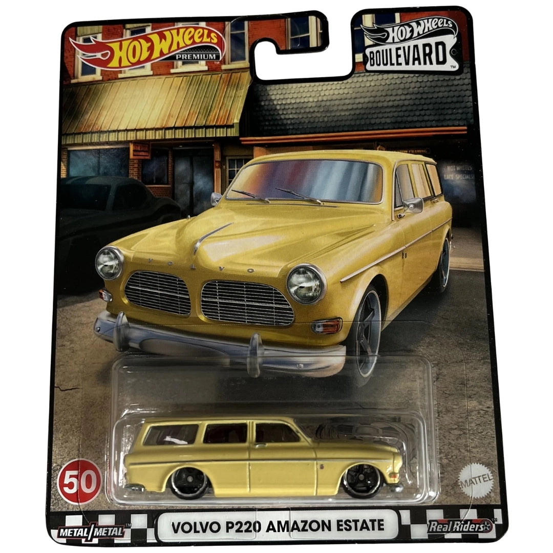 Hot Wheels 1:64 Volvo P220 Amazon Estate Cream Yellow