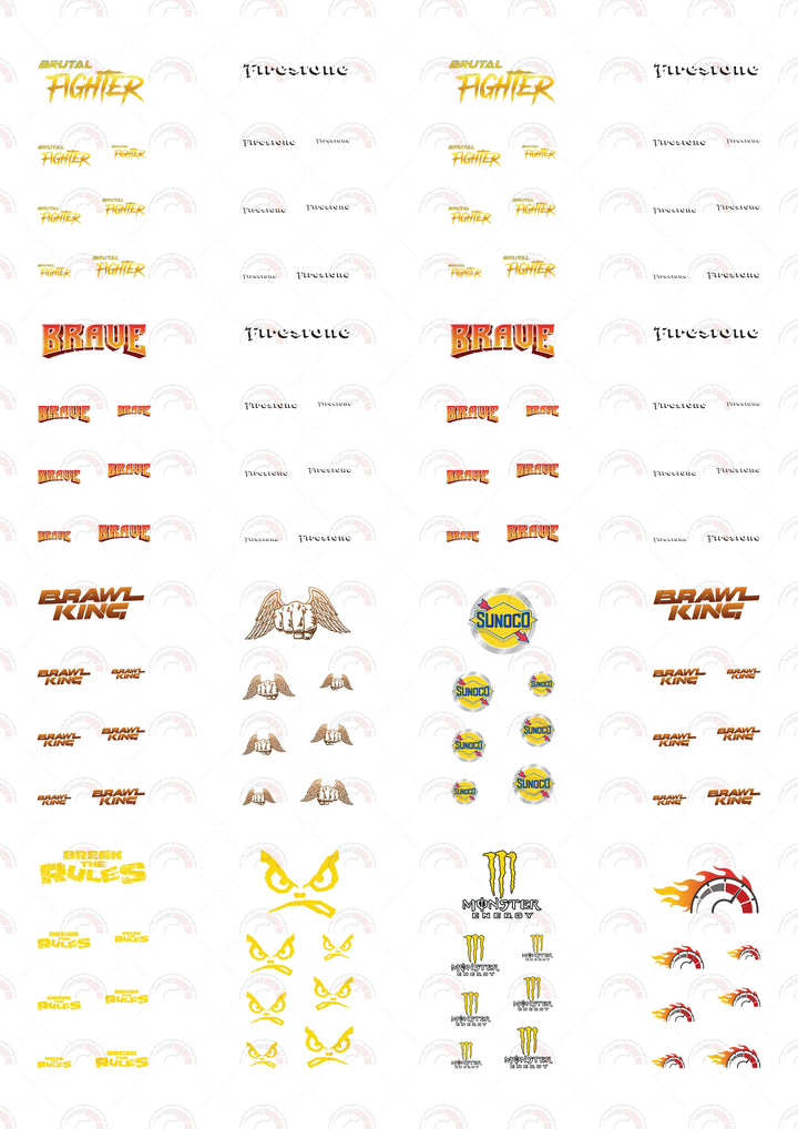 "Brutal Fighter" Toy Car Sticker Design