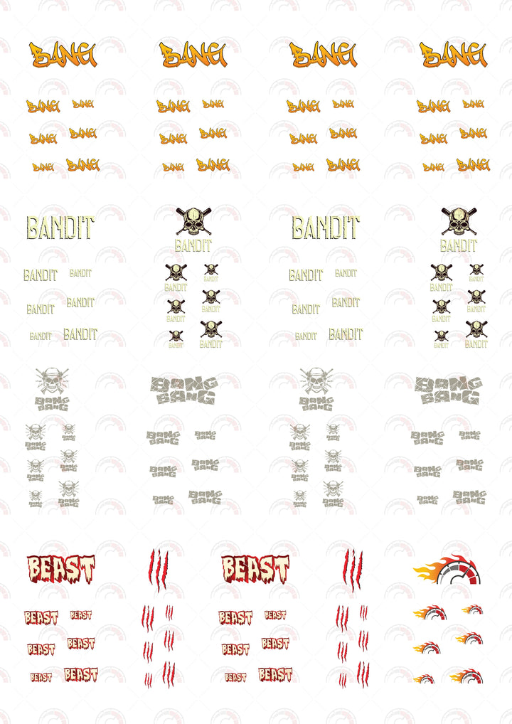 "Bang" Vehicle Decals