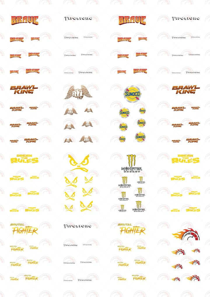 "Brave" Toy Car Sticker Design