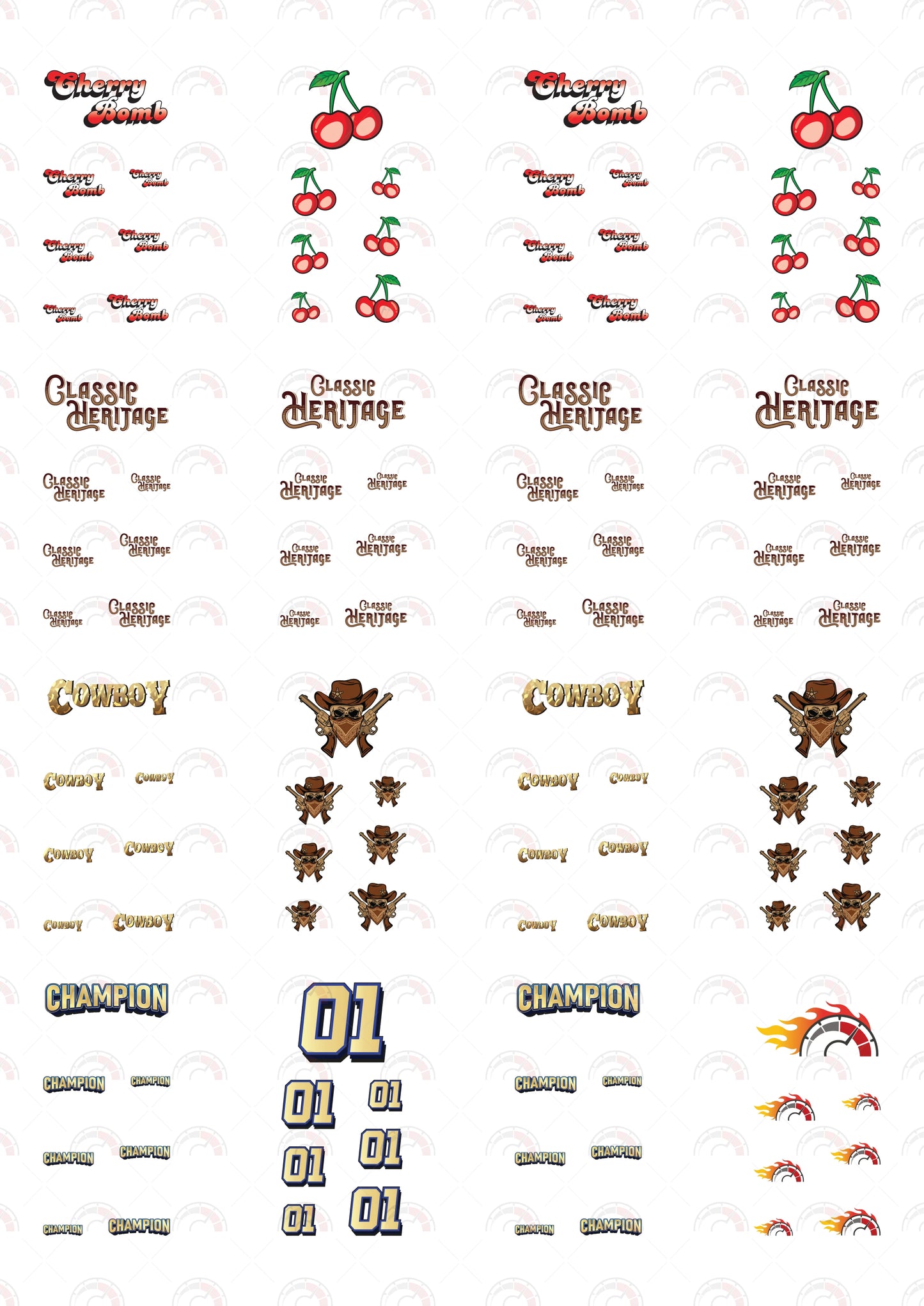 Cherry Bomb Toy car Decals