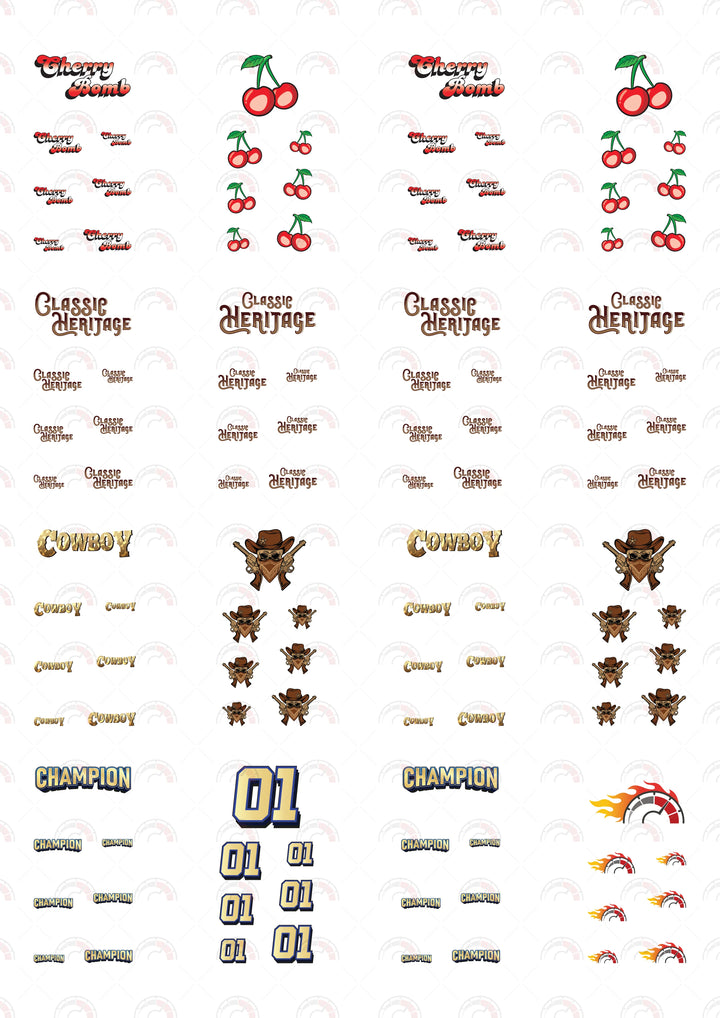 Cherry Bomb Toy car Decals