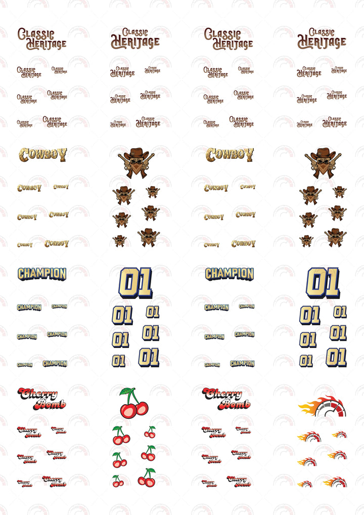 Classic Heritage Toy car Decals