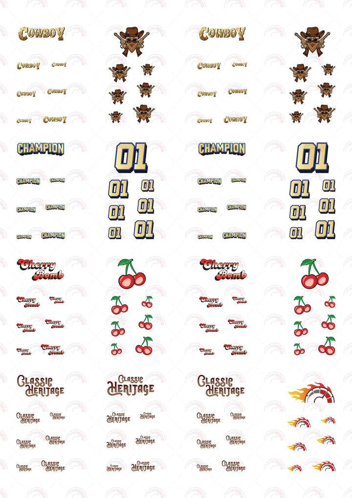 Cow Boy Toy car Decals