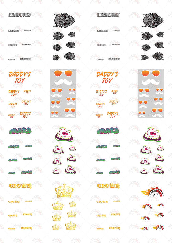 Cyborg model Car Decals