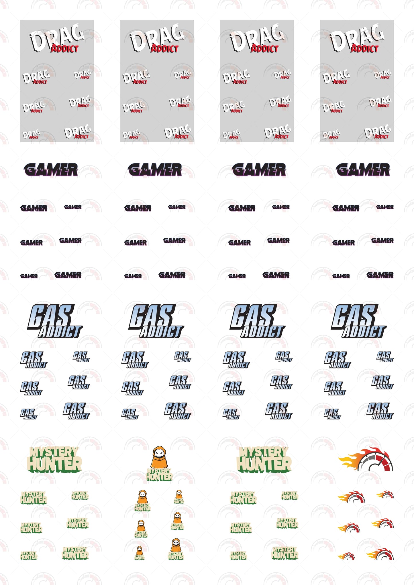 Drag Addict Play Vehicle Decals