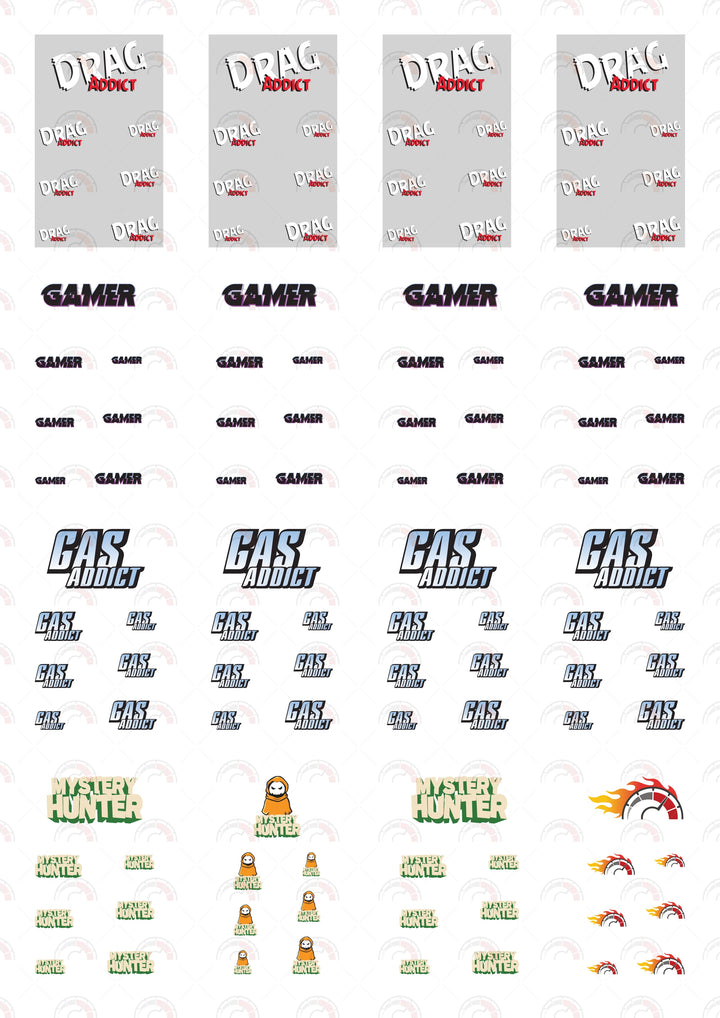 Drag Addict Play Vehicle Decals