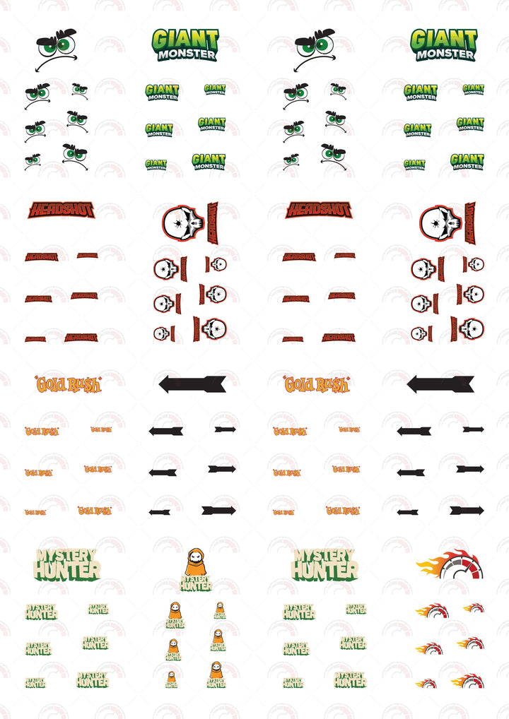 Giant Monster Toy car Decals