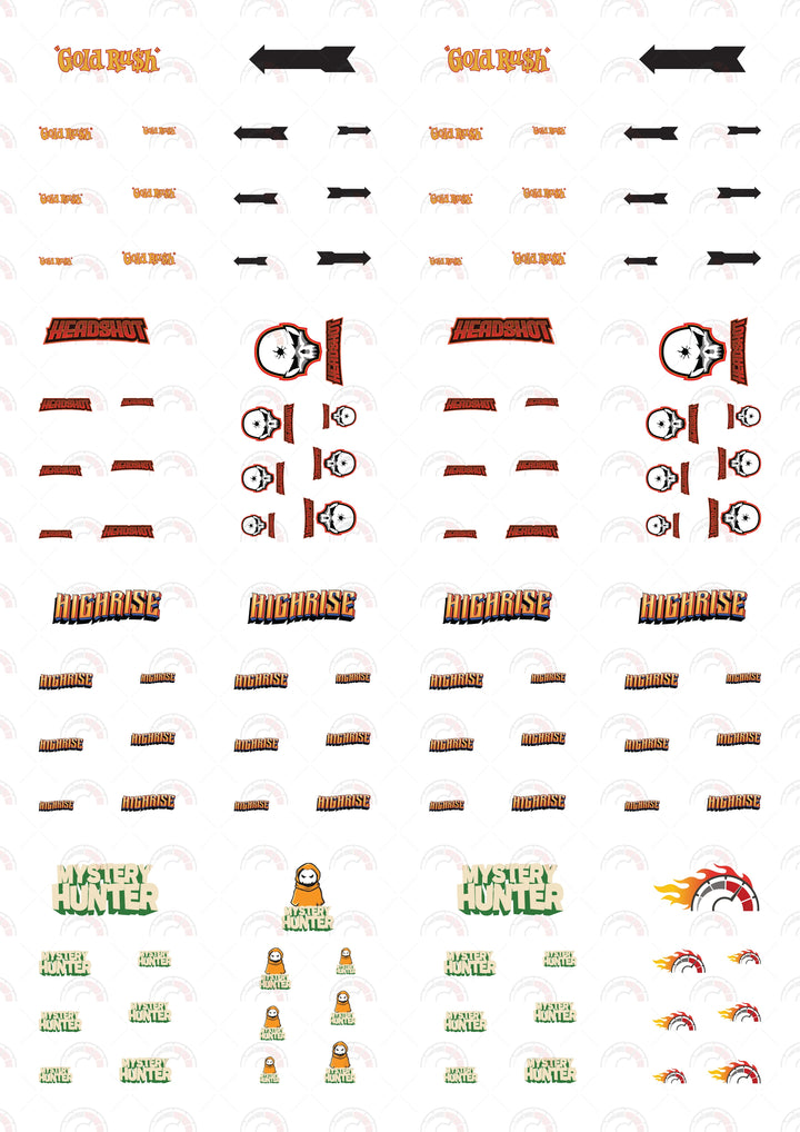 Gold Rush Toy car Decals