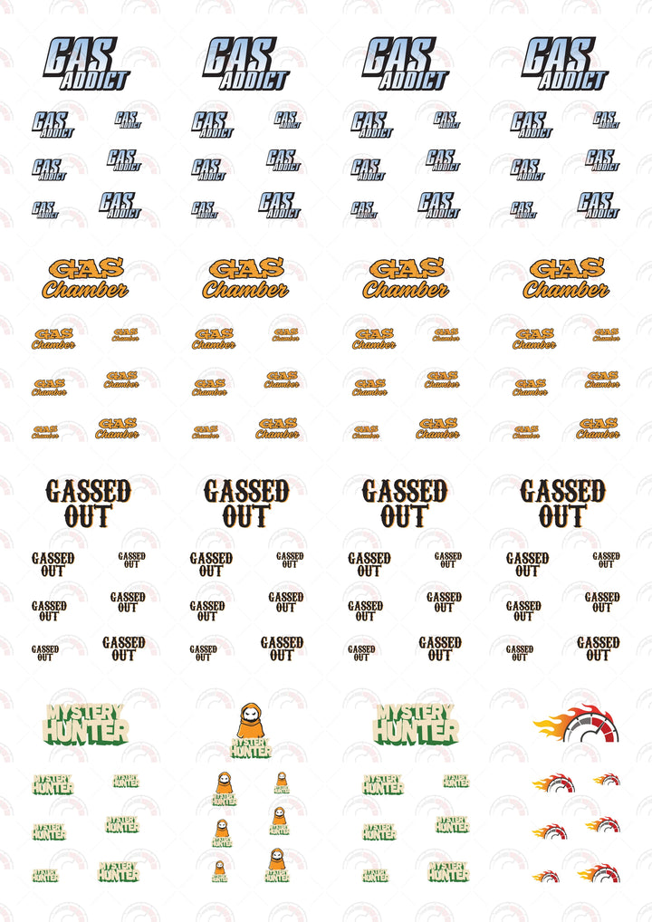 Gas Addict Toy Car Sticker Design