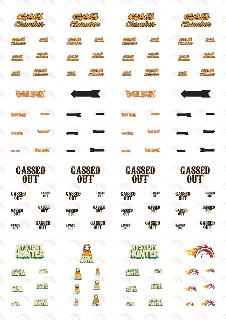 Gas Chamber Toy Car Sticker Design