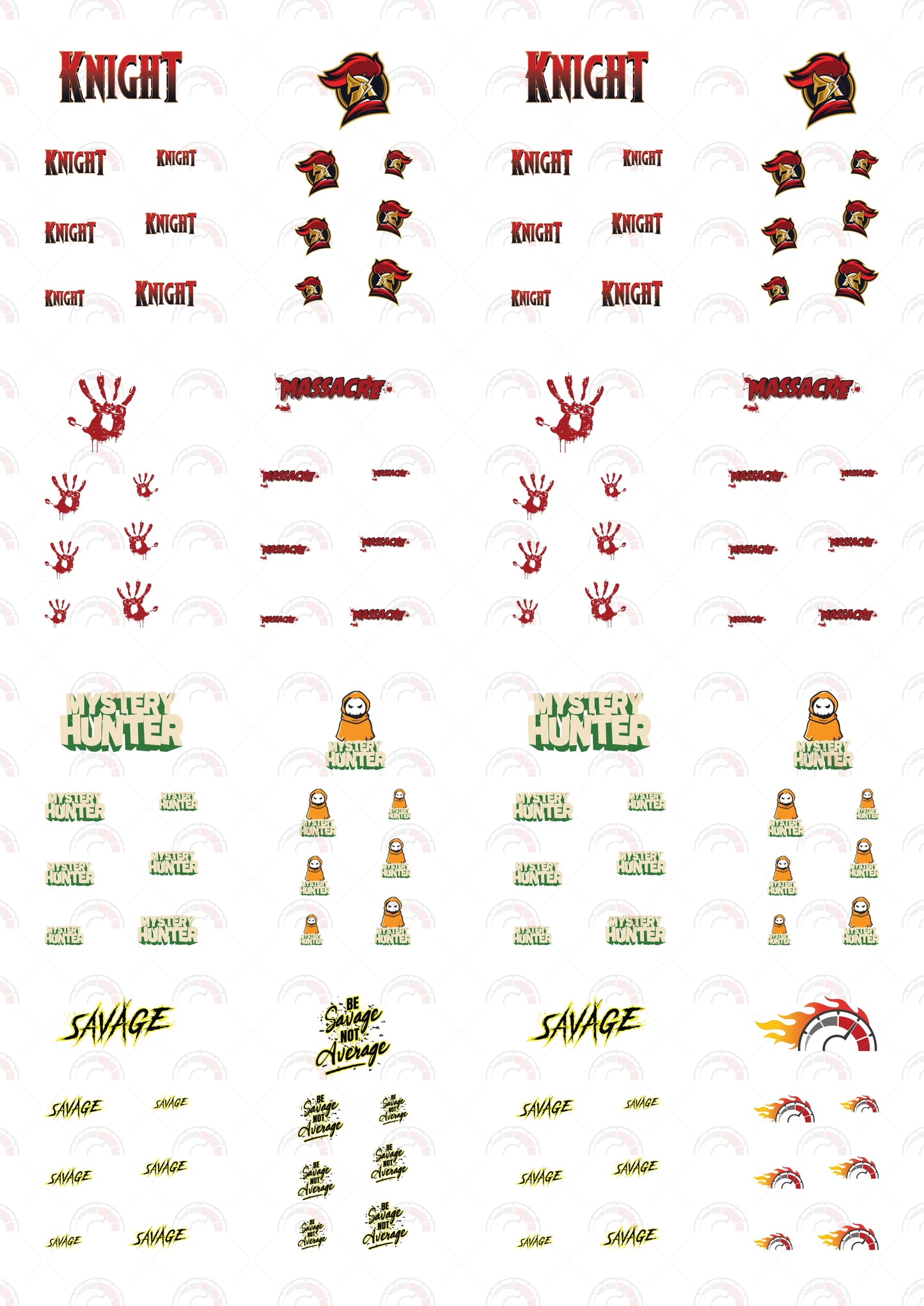 Knight model Car Decals