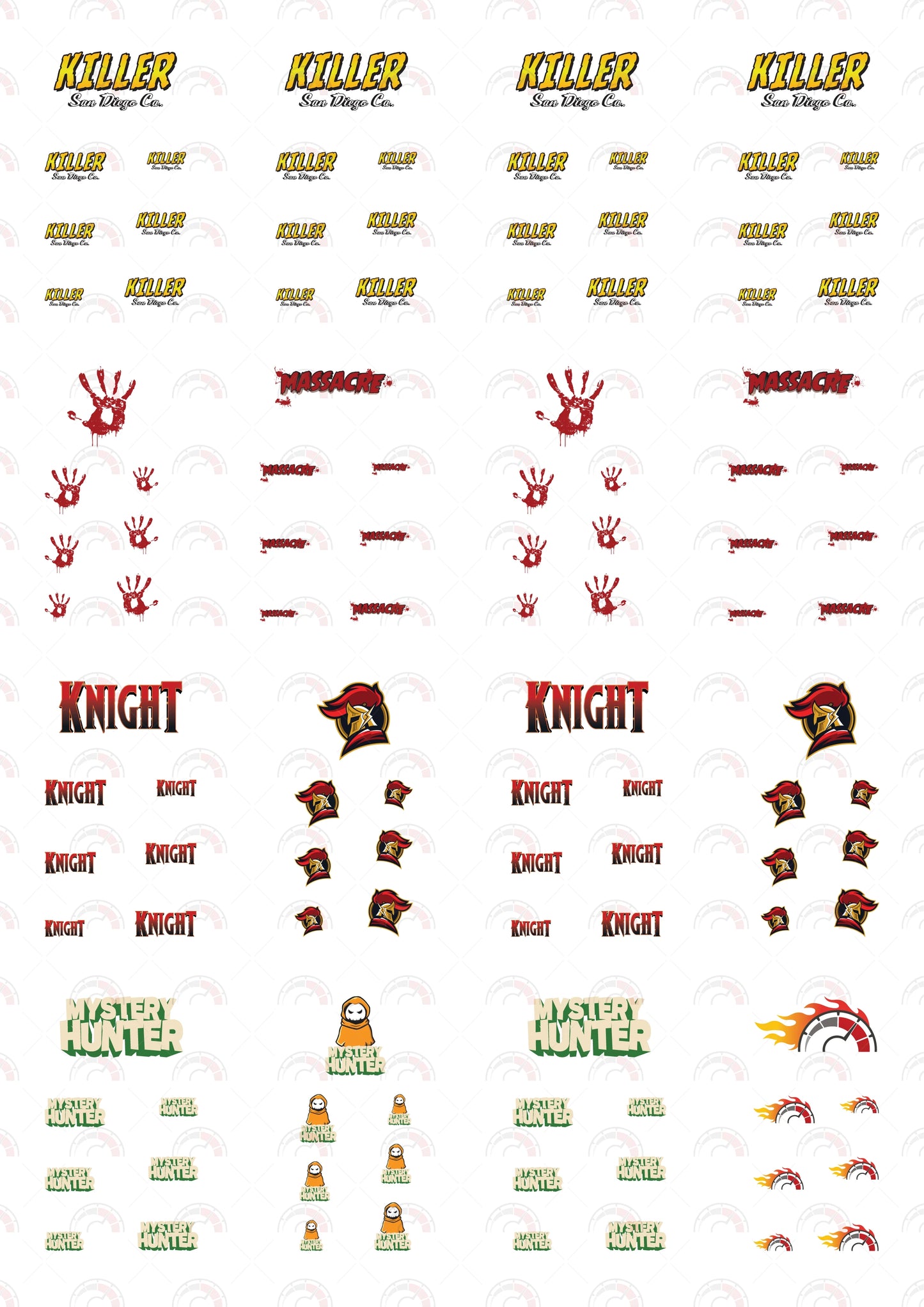Killer San Diego model Car Decals