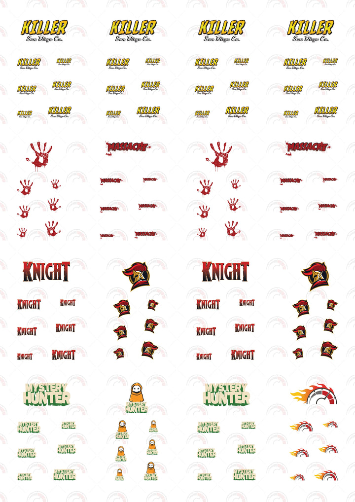 Killer San Diego model Car Decals