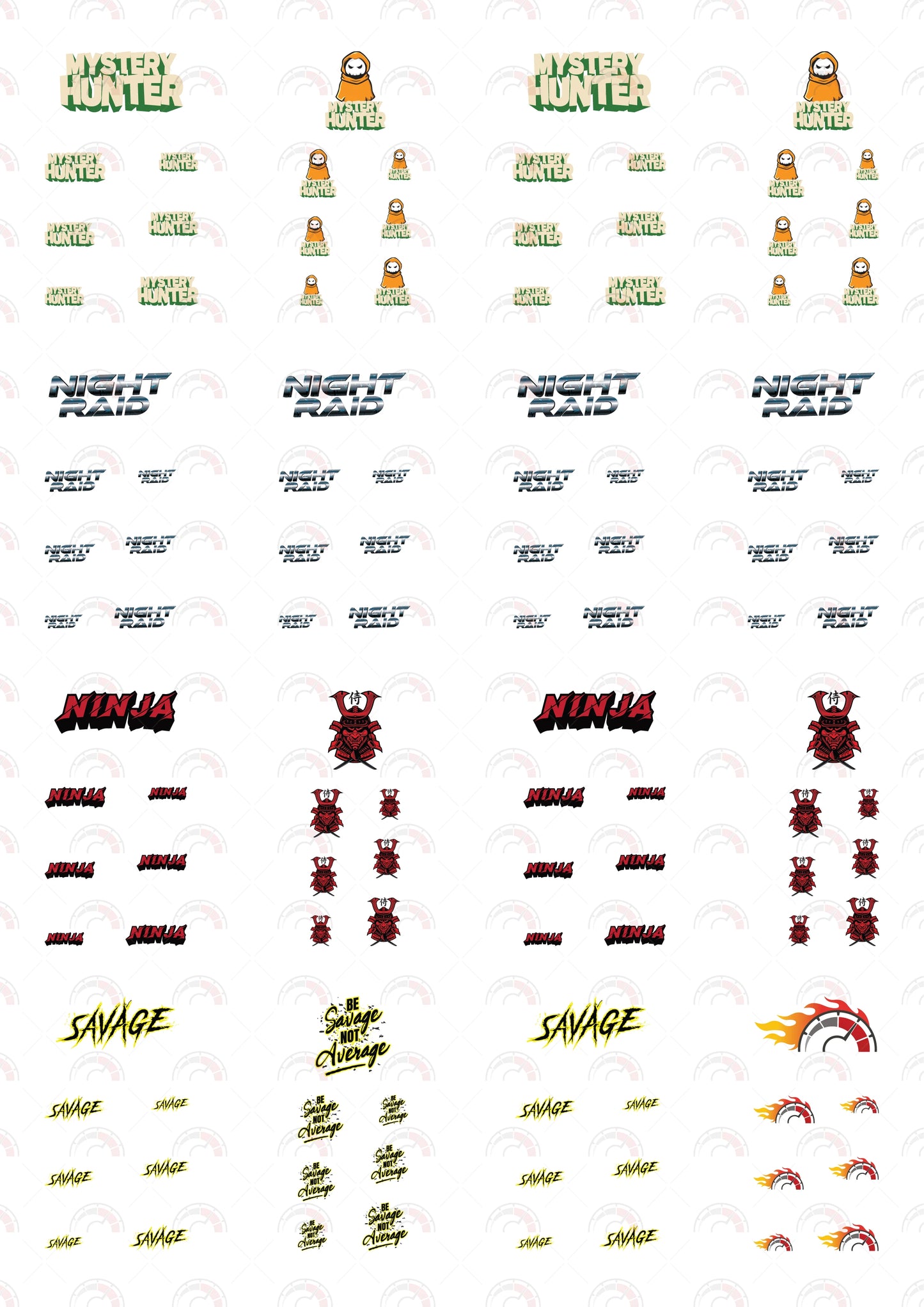 Mystery Hunter Car Decals