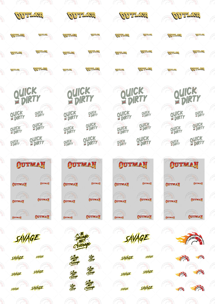 Outlaw Toy Car Sticker