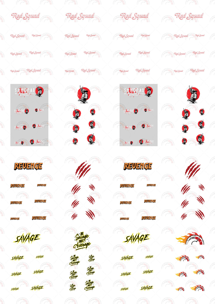 "Red Squad" Custom Car Decals