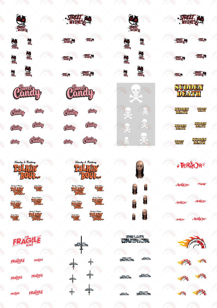 Street Madness Toy Car Decals