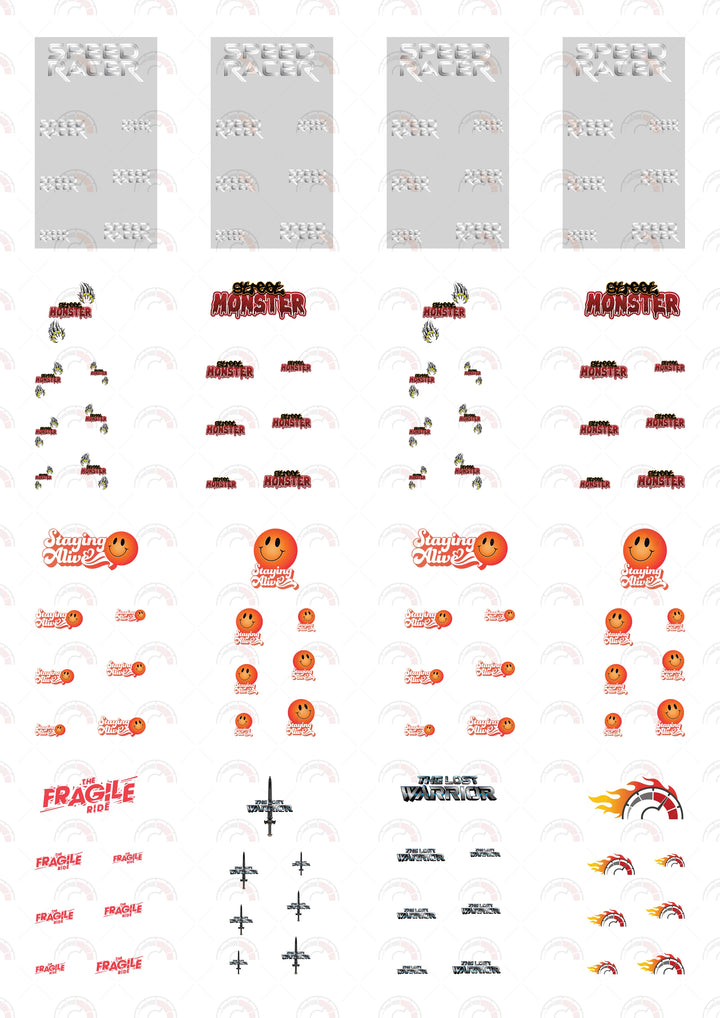 Speed Racer Custom Car Decals