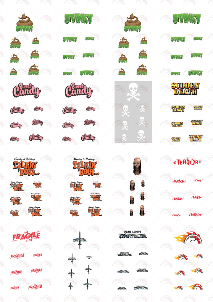 Stinky Toy Car Sticker Design