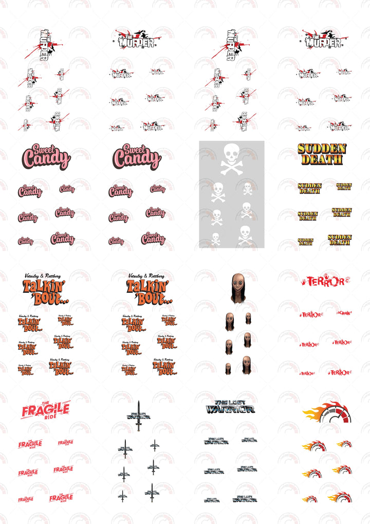 The Murder Model Car Decals