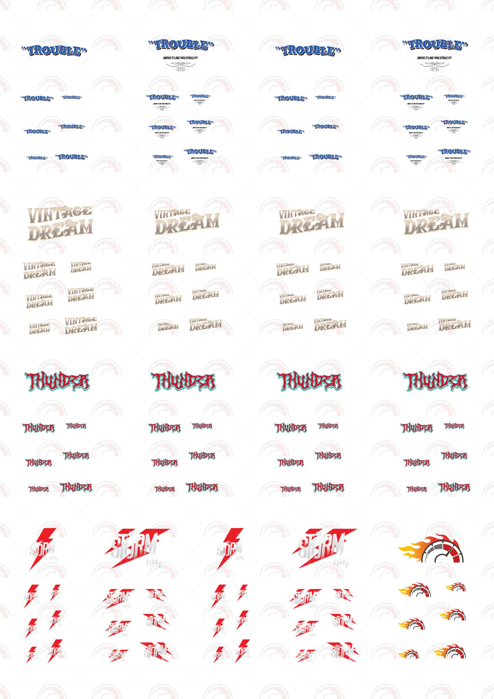 Trouble Toy Car Sticker Design