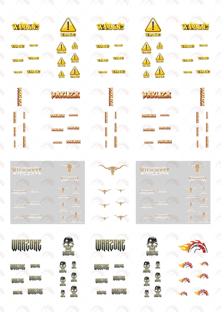 Warning model Car Decals