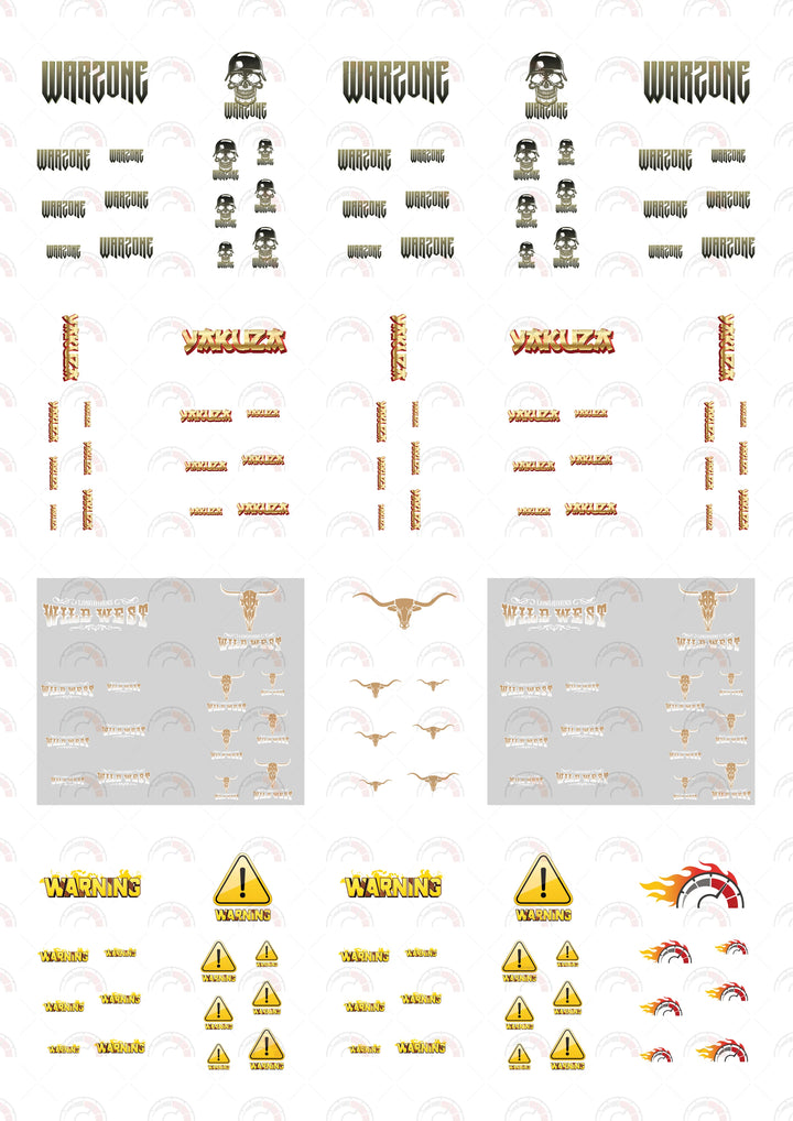 Warzone Model Car Decals