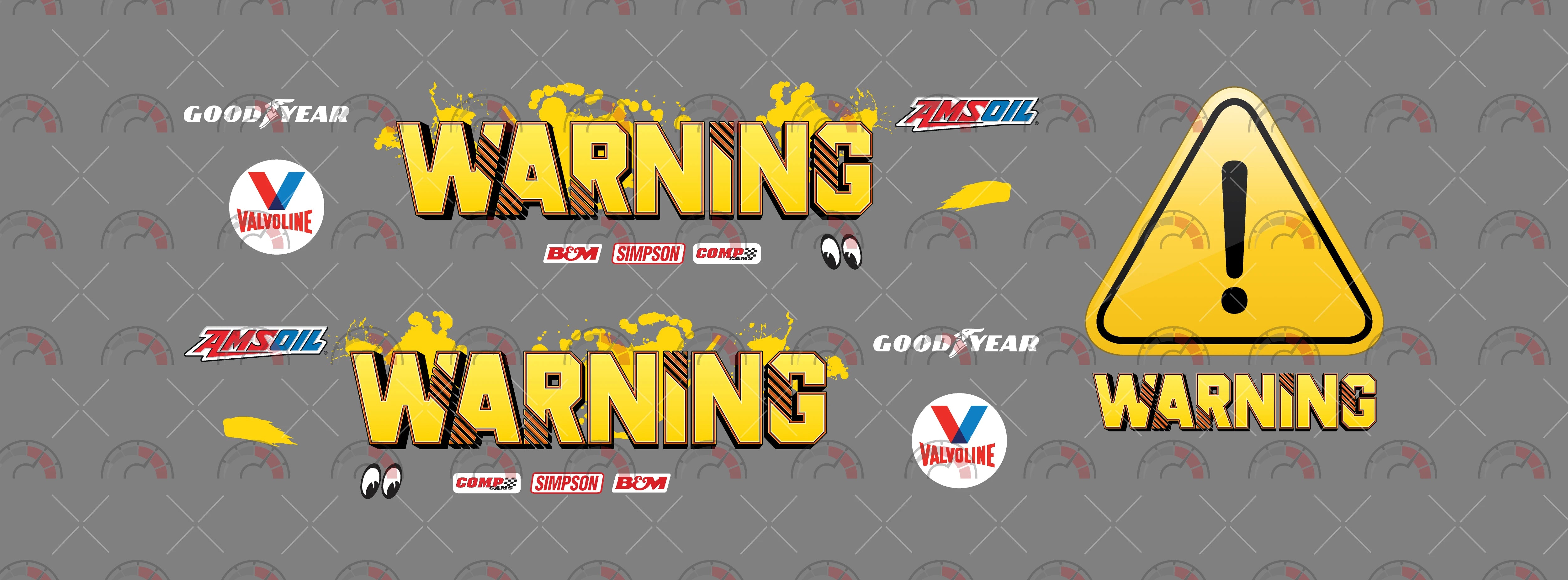 Warning model Car Decals