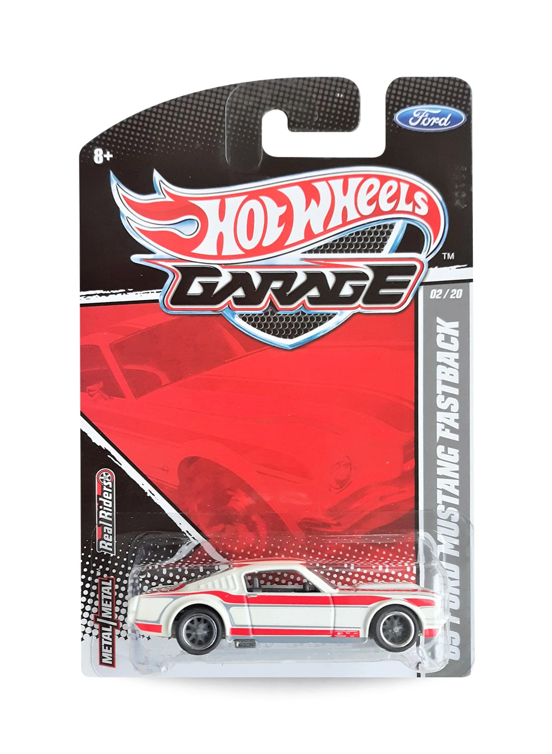 Hot Wheels Ford Garage 2011 Ford '65 Ford Mustang Fastback 1:64 – White