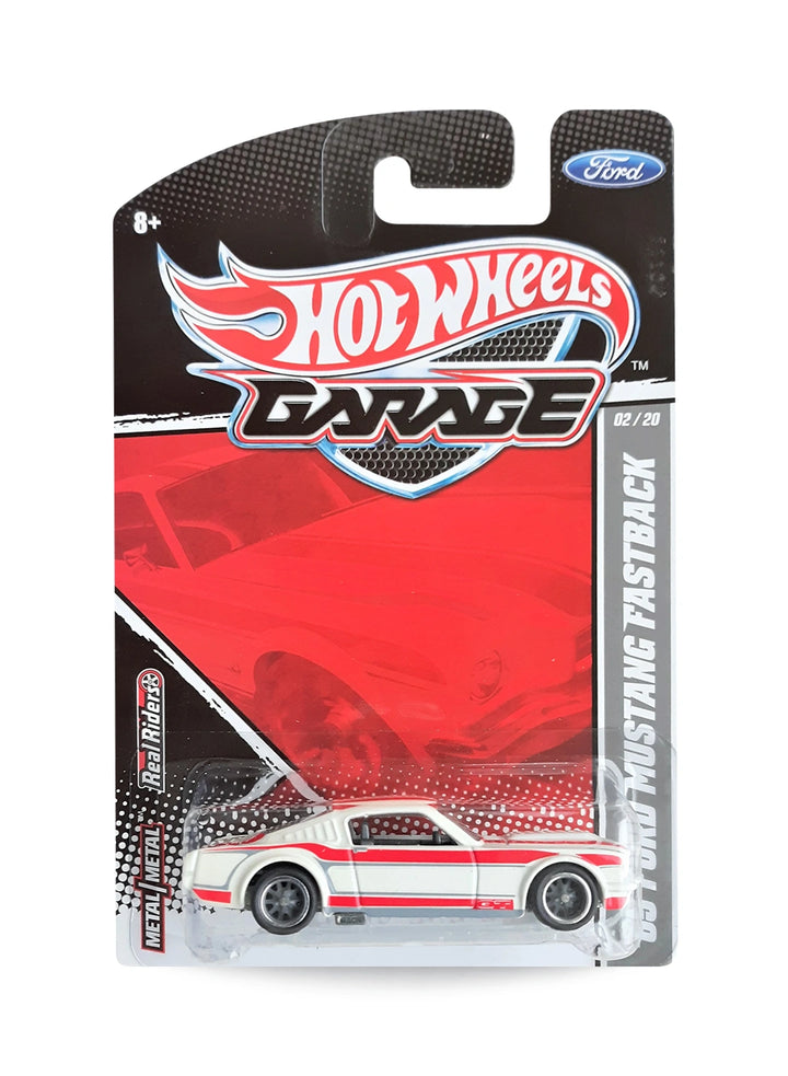 Hot Wheels Ford Garage 2011 Ford '65 Ford Mustang Fastback 1:64 – White
