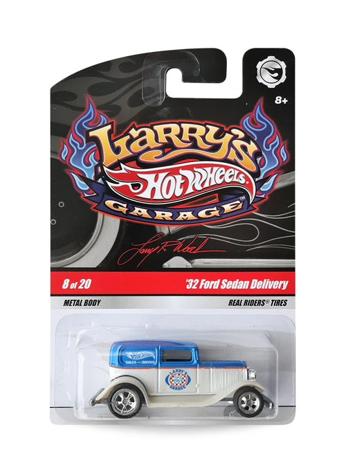 Hot Wheels Larry's Garage 2009 Ford '32 Ford Sedan Delivery 1:64 – White & Blue