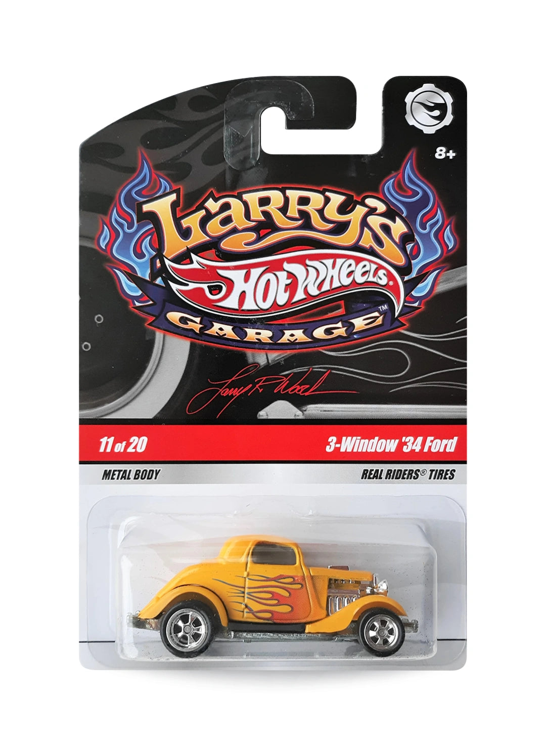 Hot Wheels Larry's Garage 2009 Ford 3-Window '34 1:64 – Yellow