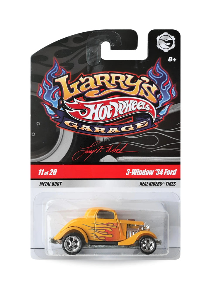 Hot Wheels Larry's Garage 2009 Ford 3-Window '34 1:64 – Yellow