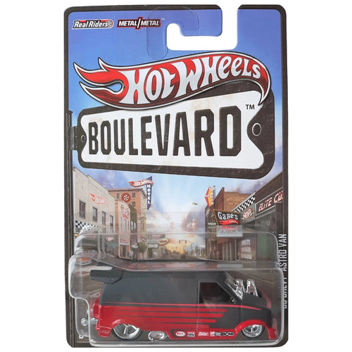 Hot Wheels 1:64 '85 Chevy Astro Van Flat Black & Gloss Dark Red