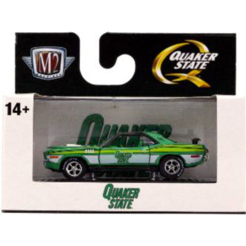 1971 Plymouth Cuda 440 6-Pack - Green & White (Quaker State Graphics, Chrome Rims)