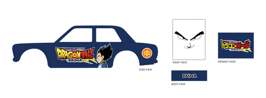 Vegeta dragon ball daima star Car Decals
